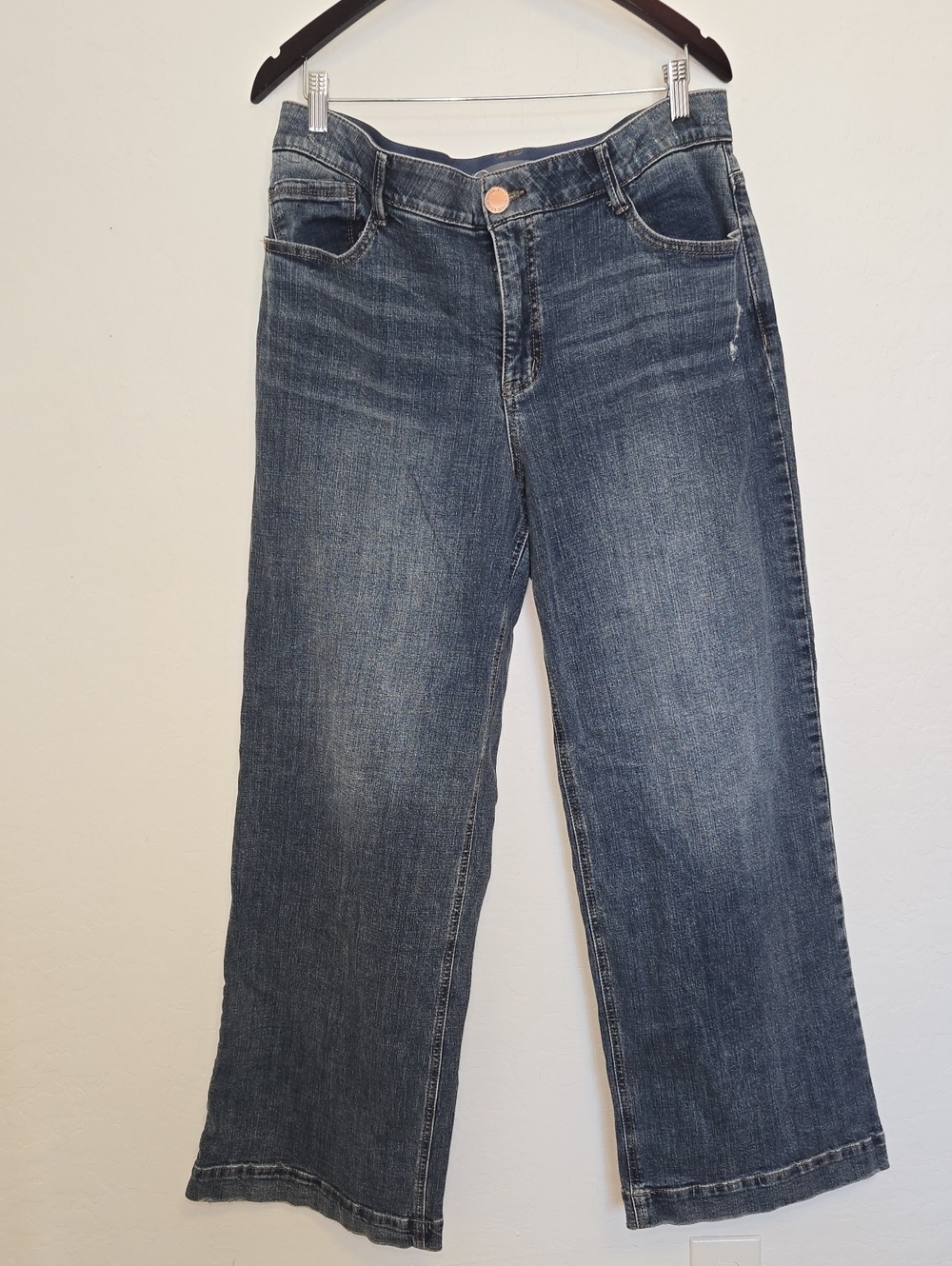 Wit & Wisdom Medium Wash Blue Wide Leg Jeans - Picture 4 of 14